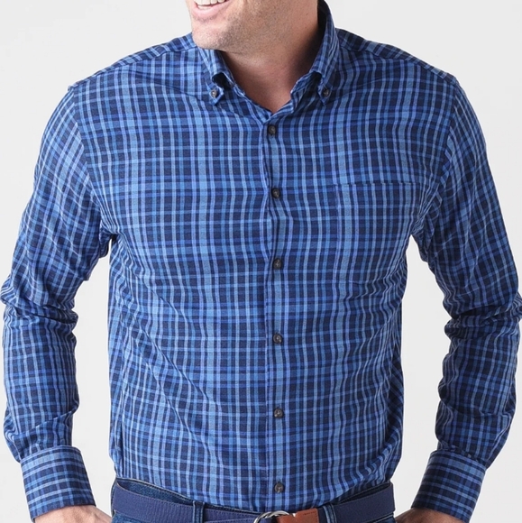 Peter Millar Crown Sport  Performance Flannel Markham Sport Shirt... Size Small - Picture 1 of 7